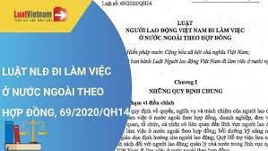 NGƯỜI LAO ĐỘNG VIỆT NAM ĐI LÀM VIỆC Ở NƯỚC NGOÀI THEO HỢP ĐỒNG 2020