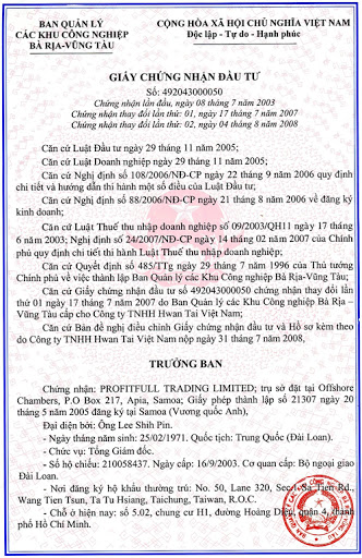 Thủ tục điều chỉnh Giấy chứng nhận đăng ký đầu tư ra nước ngoài