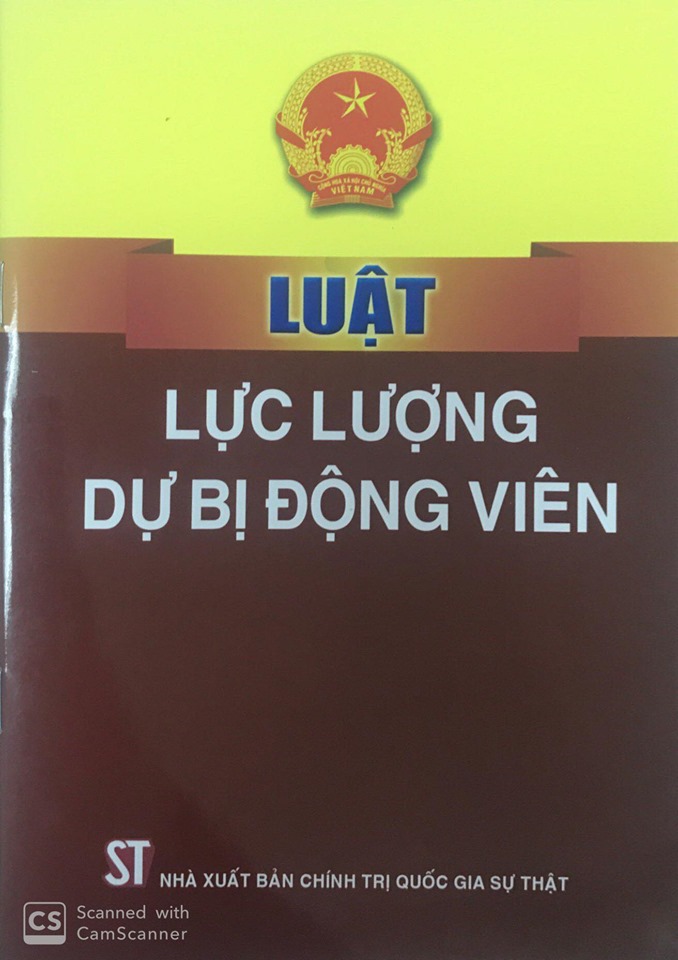 Luật Lực lượng dự bị động viên 2019
