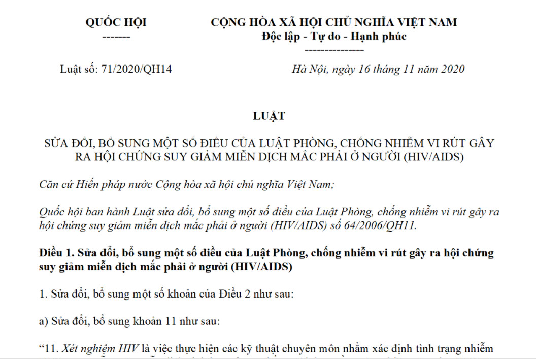 Luật số 71/2020/QH14