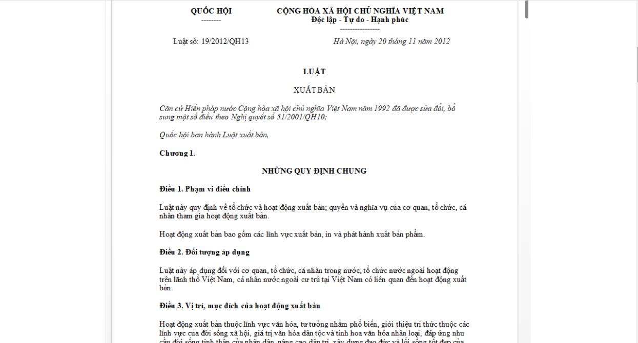 Luật xuất bản 2012