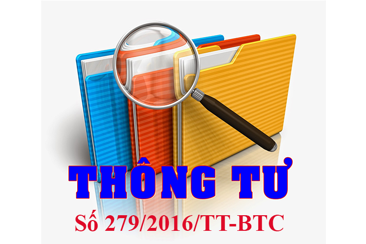Thông tư 279/2016/TT-BTC