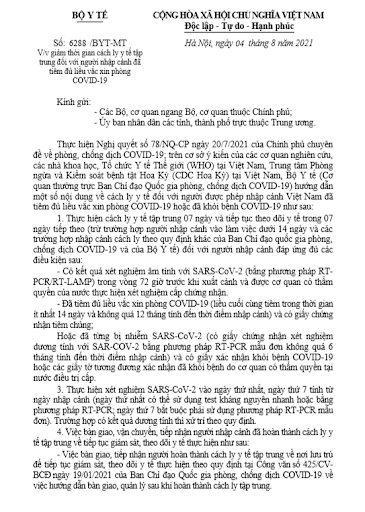 Công văn 6288/BYT-MT