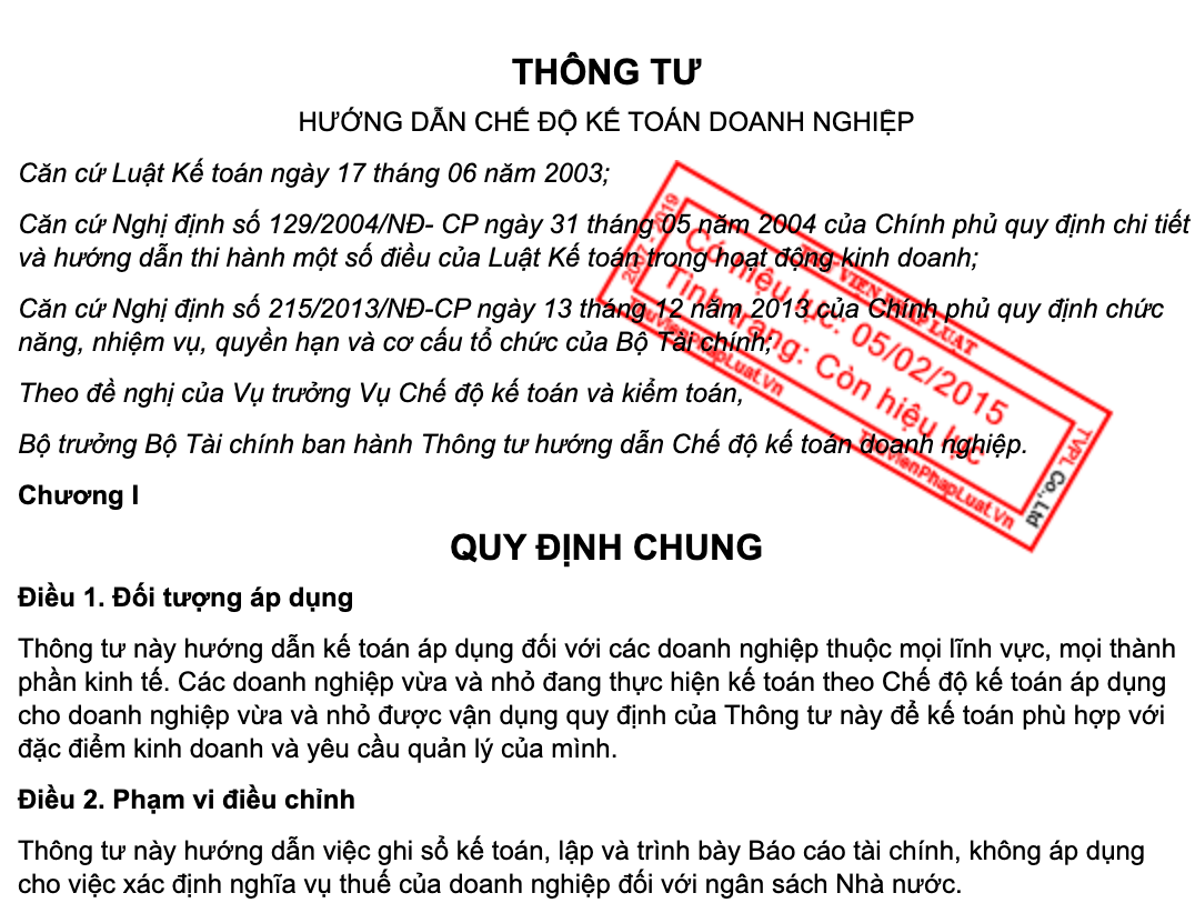 Thông Tư 200/2014/Tt-Btc Ban Hành Ngày 22/12/201