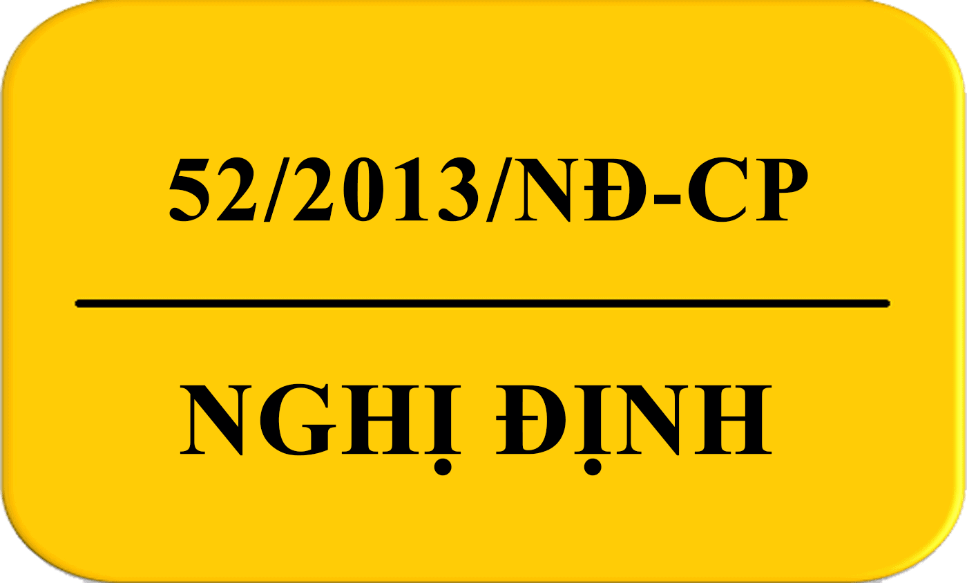 Nghị định 52/2013/NĐ-CP
