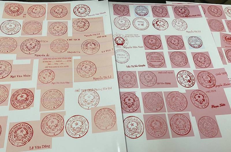 Hành vi làm giả con dấu bị xử phạt như thế nào?