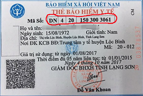 Giải mã ý nghĩa chữ số trên thẻ Bảo hiểm y tế