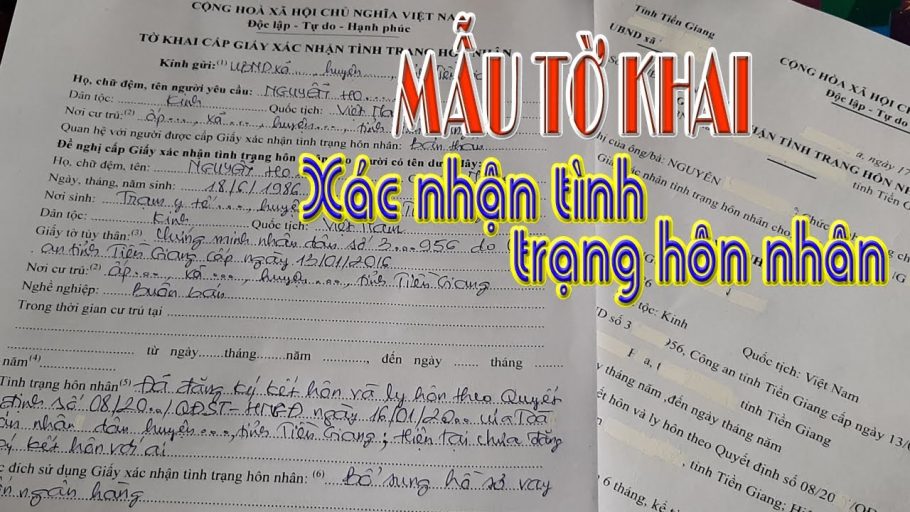 Giấy xác nhận tình trạng hôn nhân xin ở đâu?