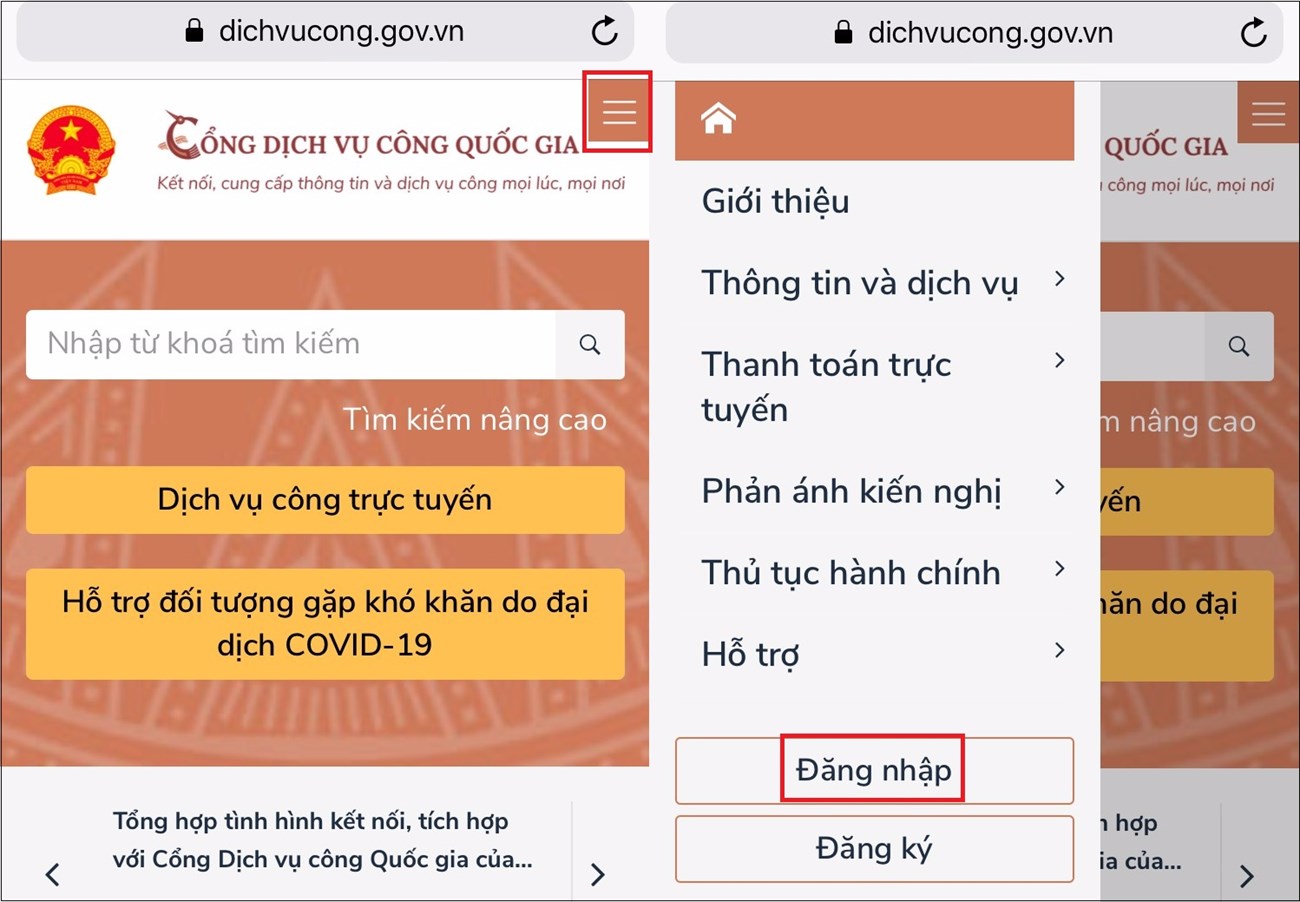 Đăng ký xe Online tại Cổng Dịch vụ công quốc gia