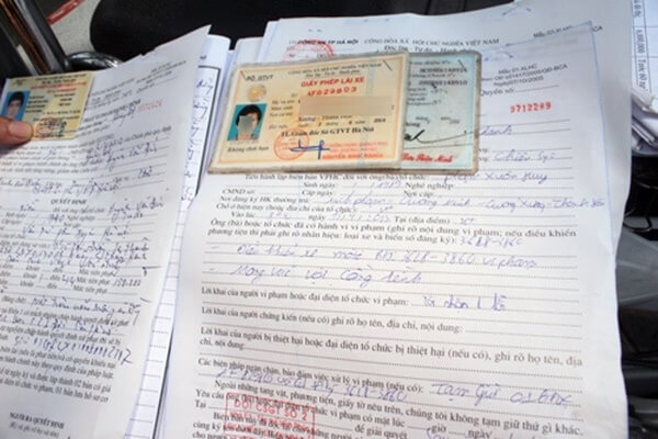 Bị lập biên bản vi phạm giao thông có sao không?