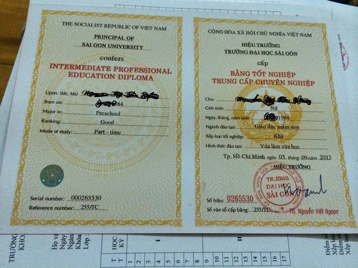 Mẫu bằng tốt nghiệp hệ vừa học vừa làm mới