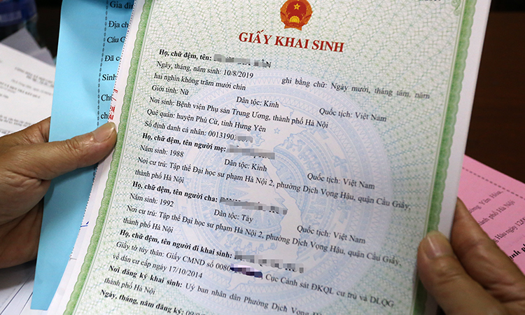 Mẫu tờ khai đăng ký khai sinh mới năm 2022