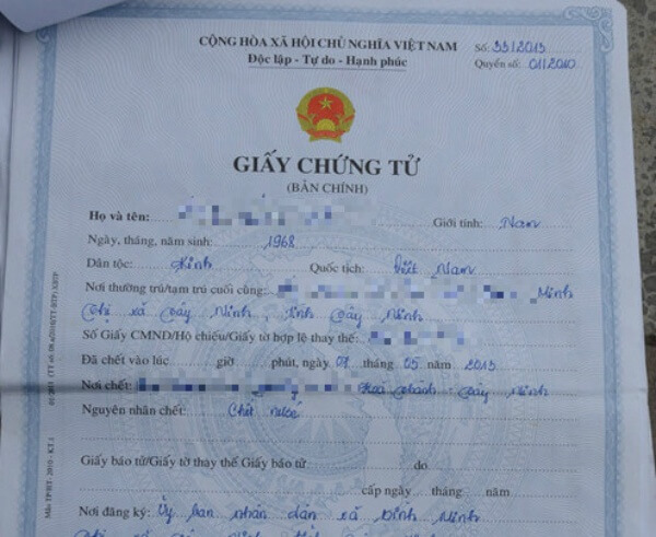 Thủ tục xin cấp lại giấy chứng tử năm 2022