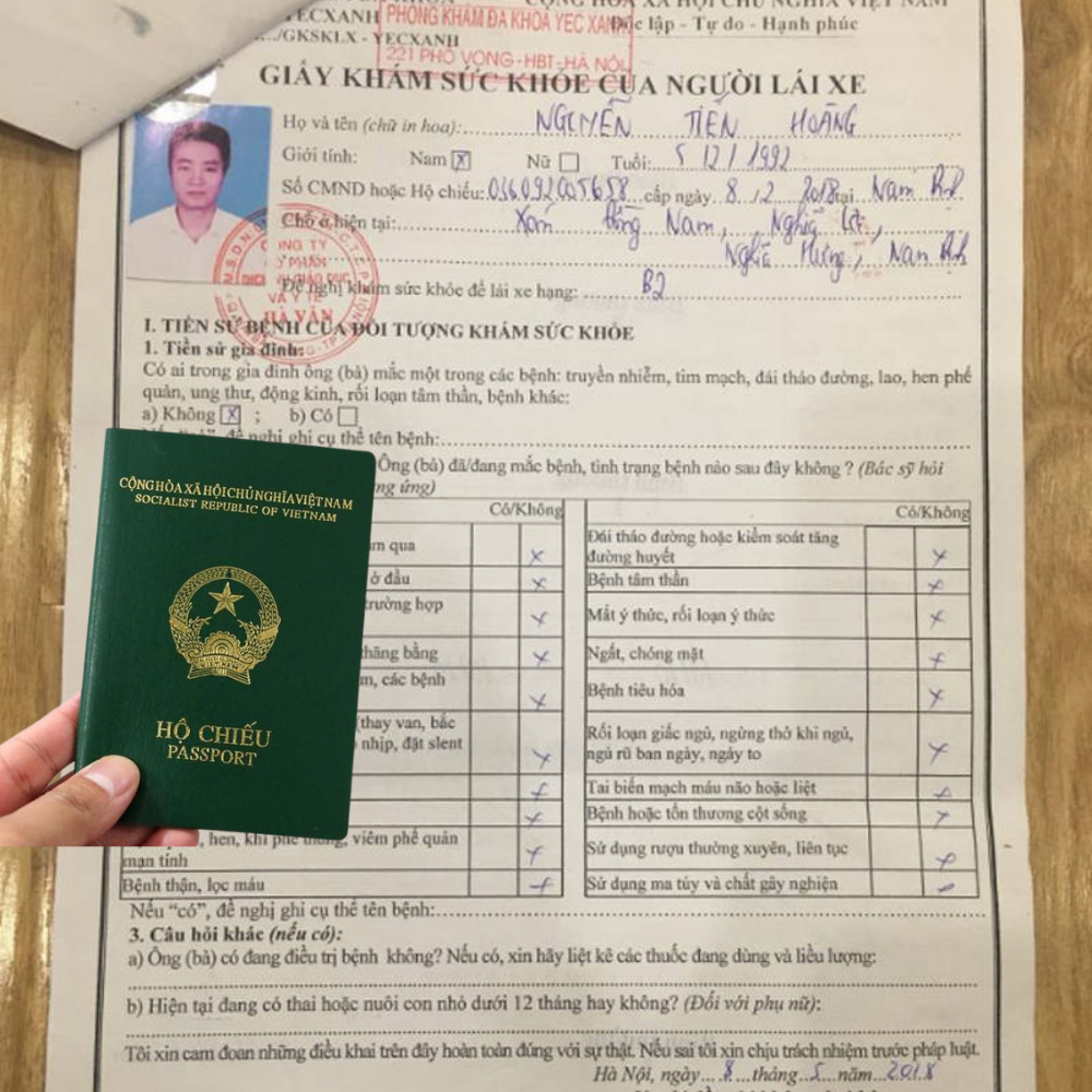 Có thể đăng ký thi bằng lái xe B2 bằng hộ chiếu không?