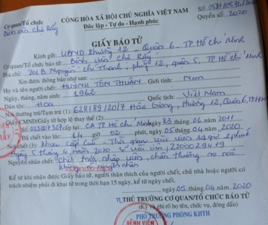 Cung cấp thông tin tài liệu sai sự thật để được đăng ký khai tử bị xử phạt như thế nào?