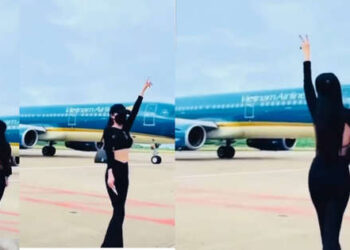 Cô gái quay clip nhảy múa ở sân đỗ lúc máy bay đang di chuyển có bị xử phạt không