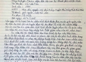 Mẫu đơn xin ân giảm án tử hình theo quy định pháp luật