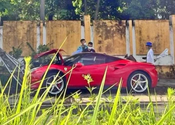 Tài xế lái xe Ferrari 488 tông đổ cây vỡ toác đầu xe có phải bồi thường không