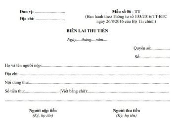 Biên lai thu tiền phí, lệ phí có được đưa vào chi phí không?