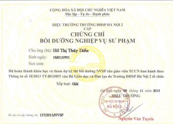 Chứng chỉ nghiệp vụ sư phạm dành cho giáo viên THPT ra sao?