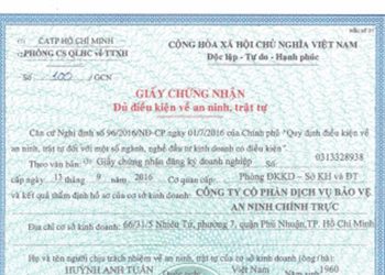 Dịch vụ xin cấp giấy phép an ninh trật tự