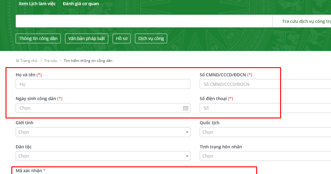 Cách tra cứu thông tin cá nhân trên cơ sở dữ liệu quốc gia