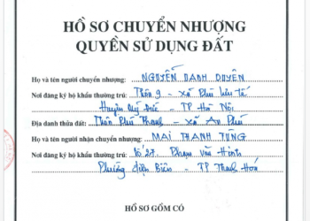 Hồ sơ công chứng chuyển nhượng quyền sử dụng đất