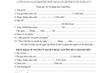 Ủy quyền xin cấp Phiếu lý lịch tư pháp