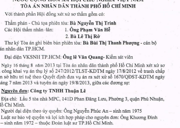 Bản án tranh chấp trợ cấp thôi việc