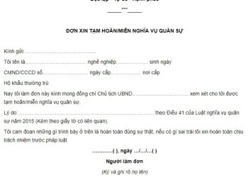 Cách xin tạm hoãn nghĩa vụ quân sự