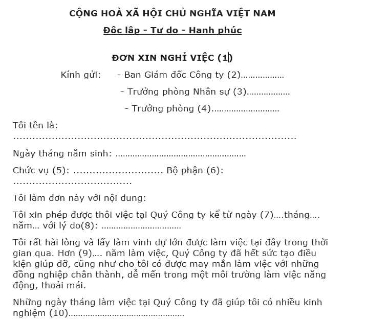 Phân tích mẫu đơn xin nghỉ việc dài hạn chi tiết và chuyên sâu nhất