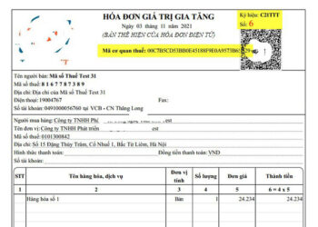 Hóa đơn điện tử không có mã của cơ quan thuế