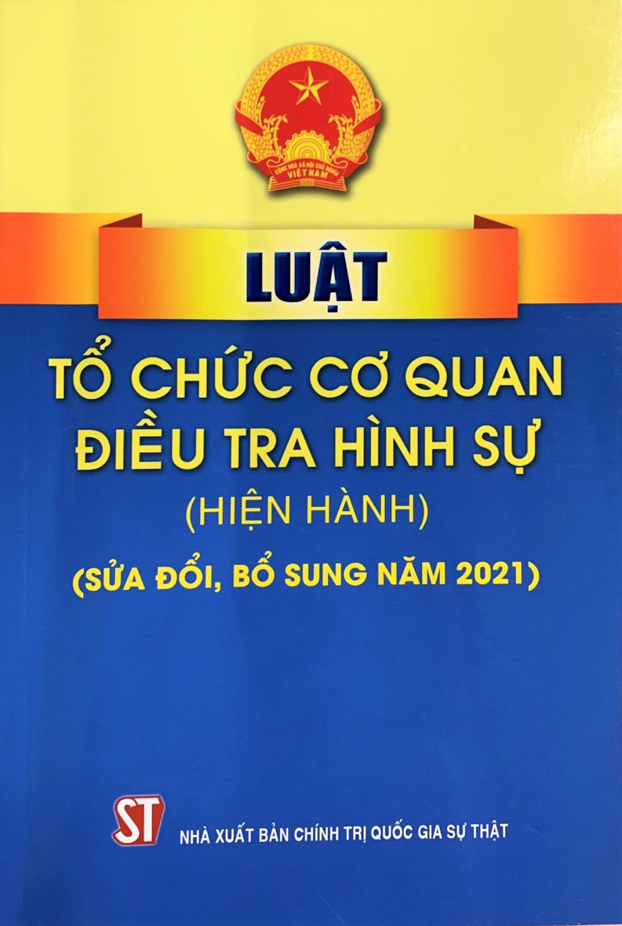 Luật tổ chức cơ quan điều tra hình sự