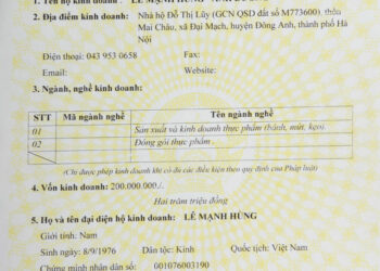 Xin giấy phép kinh doanh hộ gia đình