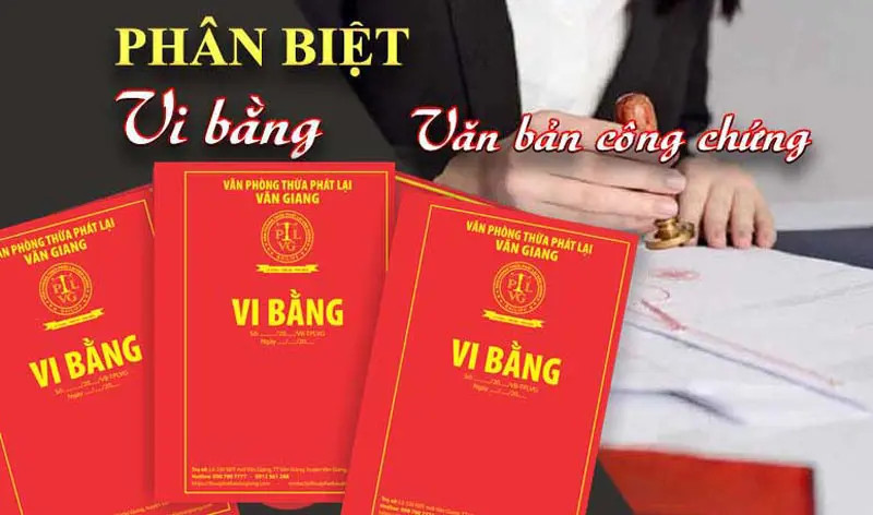 Vi bằng có thay được văn bản công chứng hay không?