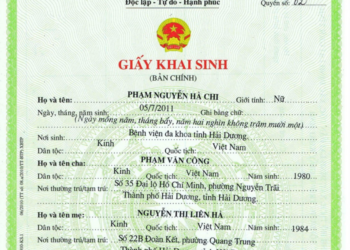 Mẫu cải chính giấy khai sinh mới năm 2023