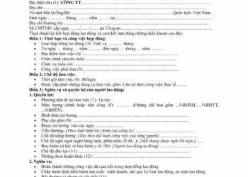 Mức lương tối thiểu của hợp đồng thời vụ