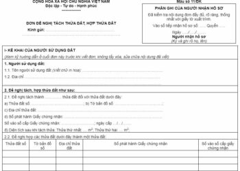 Cách viết đơn đề nghị tách thửa đất