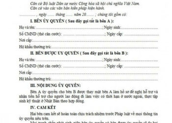 Giấy ủy quyền ký thay cá nhân