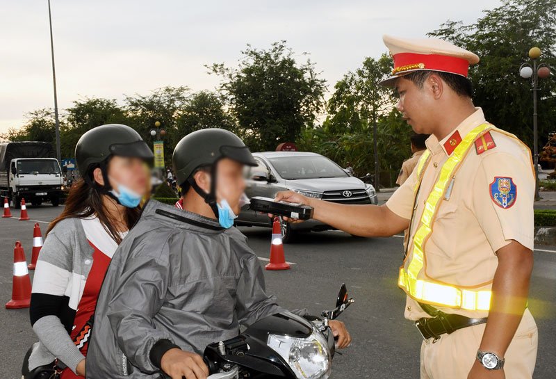 Các mức phạt nồng độ cồn xe máy