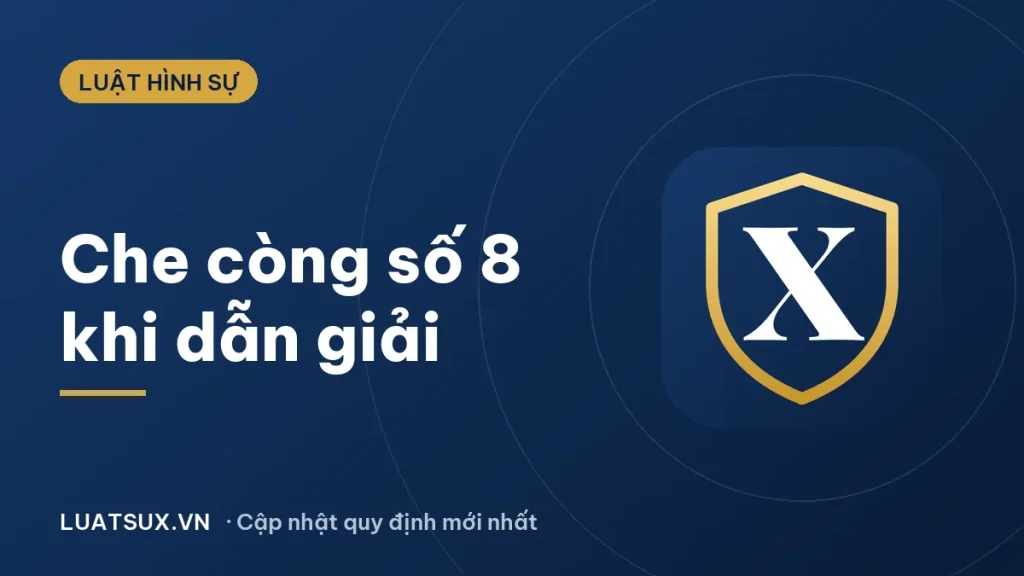 Còng số 8 là gì? Vì sao che còng khi dẫn giải bị can, bị cáo