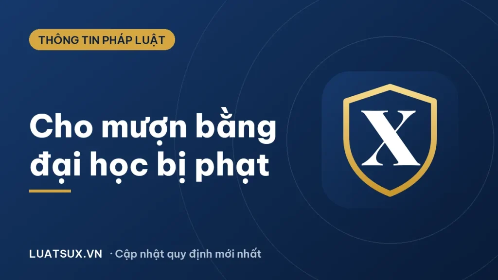 Cho mượn bằng đại học có bị phạt không? Mức xử lý 2026