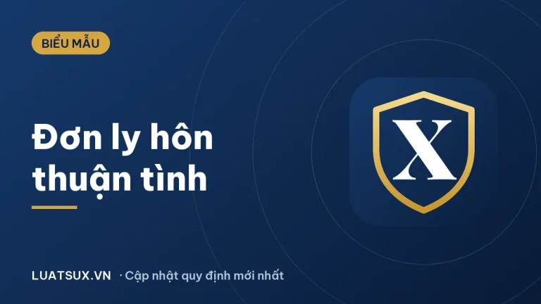 Mẫu đơn xin ly hôn thuận tình viết tay có chữ ký 2 bên 2026