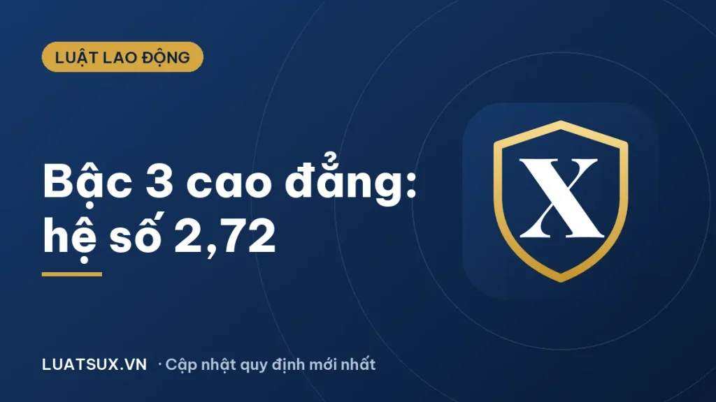 Hệ số lương bậc 3 cao đẳng giáo viên 2026 là bao nhiêu?