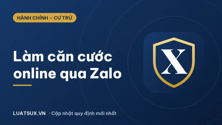 Làm căn cước công dân online qua Zalo: cách đúng 2026
