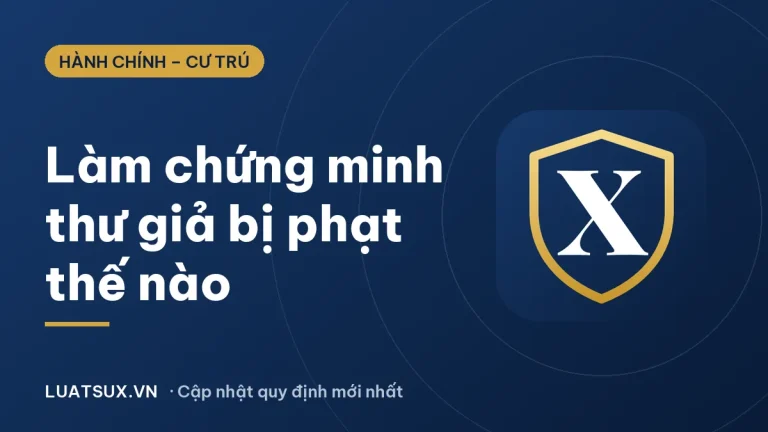 Làm chứng minh thư giả bị xử lý hình sự thế nào? (2026)