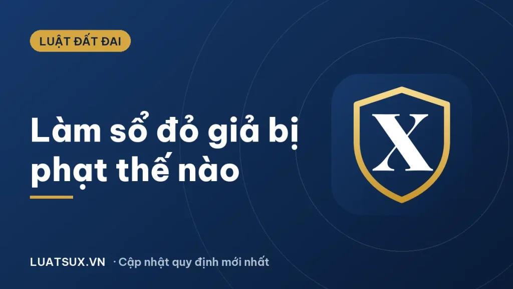 Làm sổ đỏ giả bị phạt như thế nào? Mức xử lý mới nhất 2026