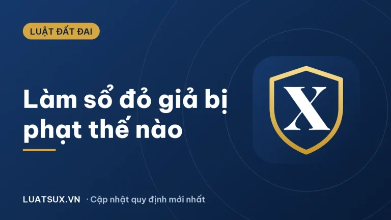 Làm sổ đỏ giả bị phạt như thế nào? Mức xử lý mới nhất 2026