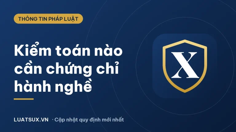 Loại kiểm toán bắt buộc phải có chứng chỉ hành nghề là gì?