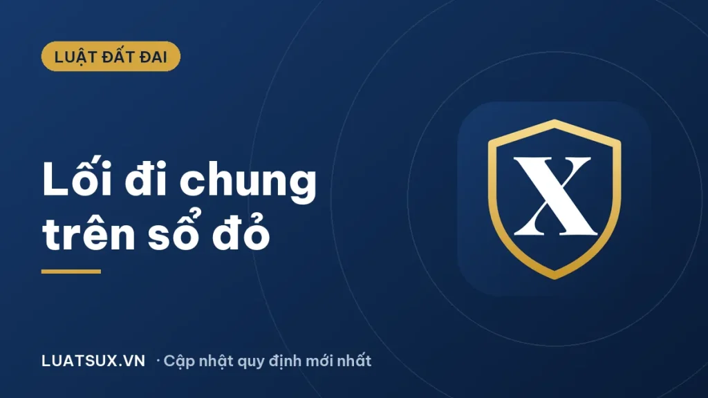 Lối đi chung thể hiện trên sổ đỏ như thế nào? Cách nhận biết 2026